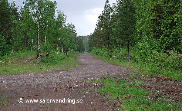 Särnabanan. Bangården och linjen norrut i Högstrand