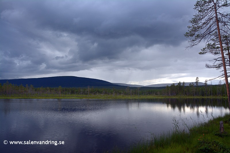 Vy västerut från gapskjulet vid Latmanstjärn