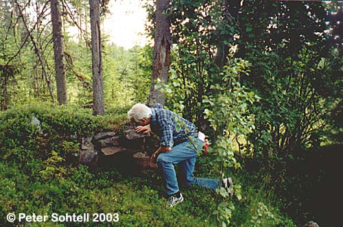 Blästerugn vid Gäddtjärn. Foto: Peter Sohtell