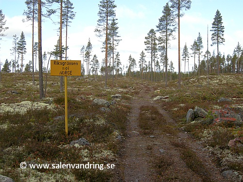 Gränsen längs vägen mot Søndre Tannåneset
