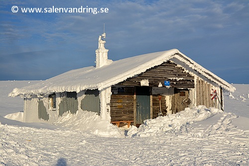 Närfjällsstugan på vintern, februari 2015