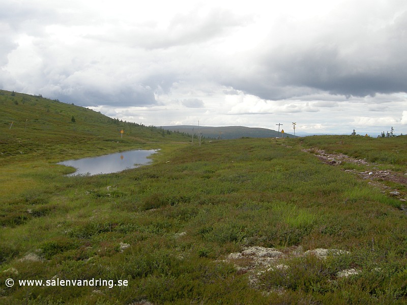 Ledskiljet vid pasströskeln i Storfjällsgraven, juli 2009